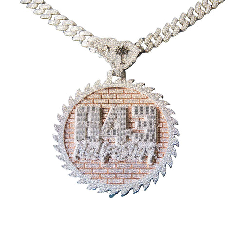 real 14k rose gold two tone custom vvs moissanite diamond pendant nolifeshaq chain1