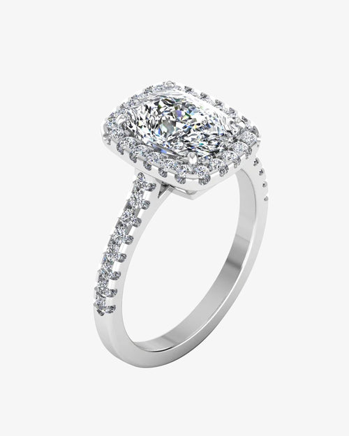 rectangular cushion moissanite halo engagement ring icecartel angle