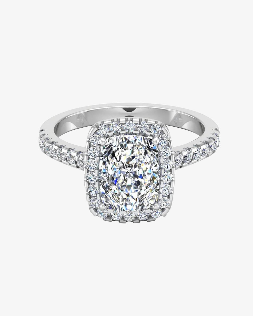 rectangular cushion moissanite halo engagement ring icecartel horizontal