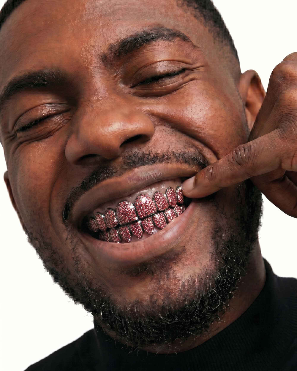red moissanite black gold grillz px main