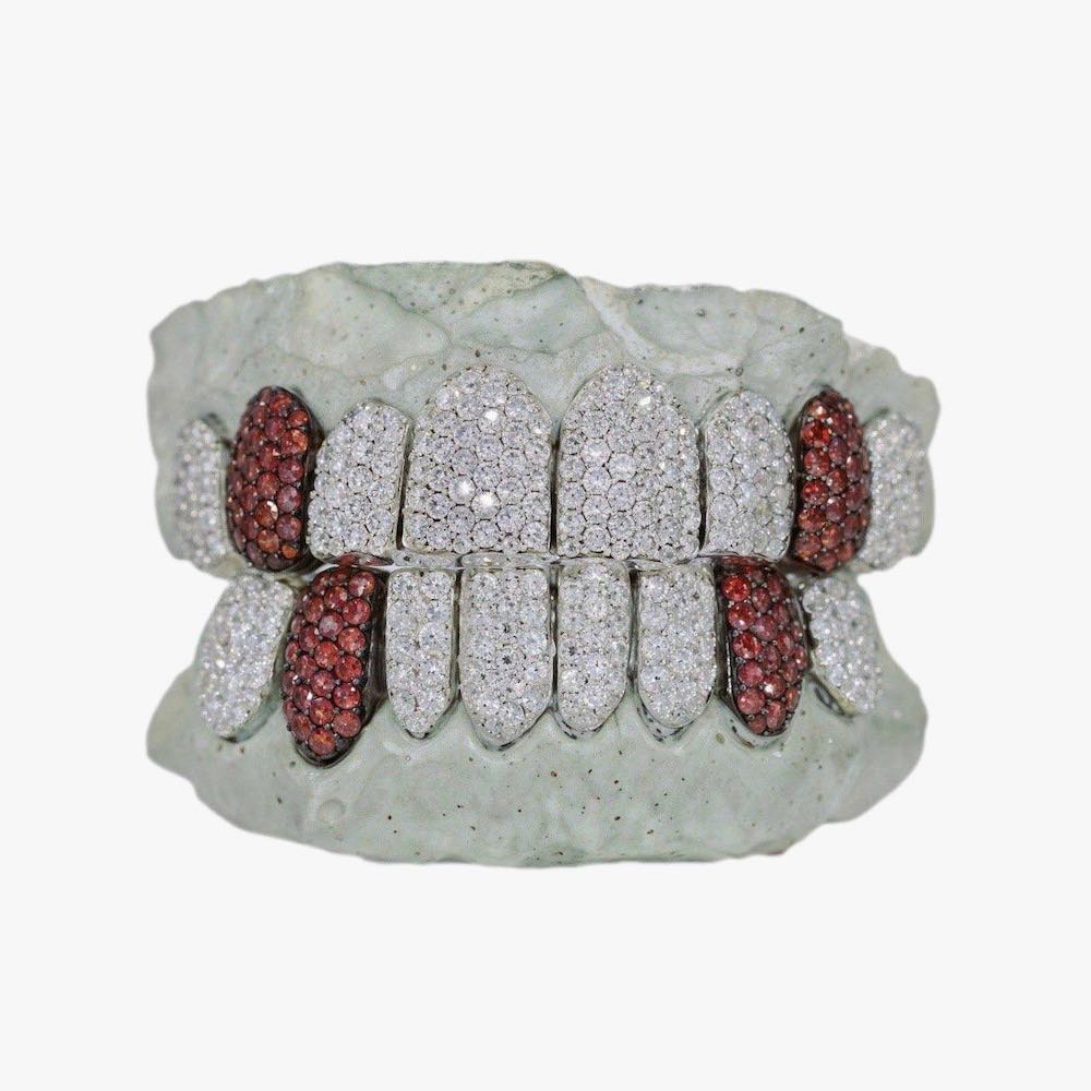 Red Tusk Moissanite Grillz 14k Gold first