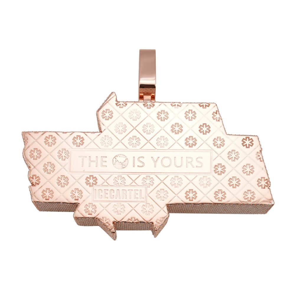 rich forever custom moissanite name pendant 14k gold ICECARTEL BACK