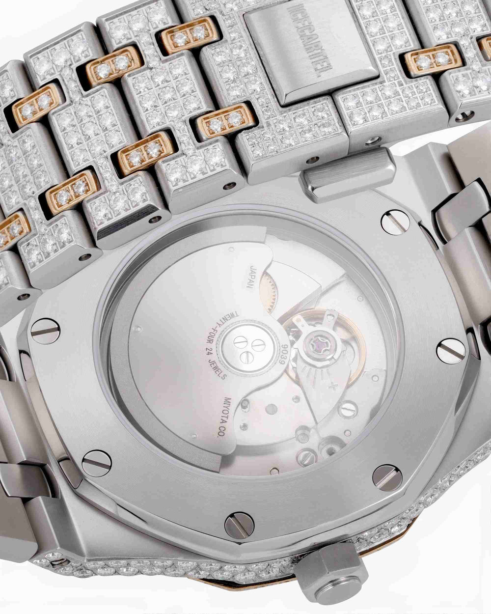 rose gold iced out moissanite watch px new strap