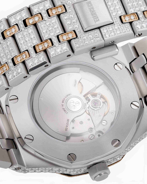 rose gold iced out moissanite watch px new strap