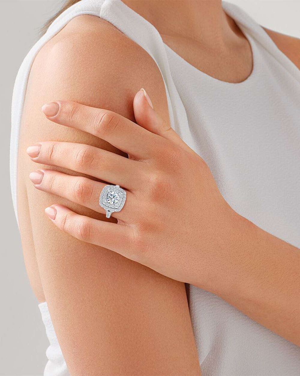 round brilliant double halo moissanite engagement ring icecartel model