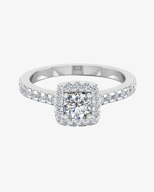 round brilliant rectangle halo moissanite engagement ring icecartel horizontal