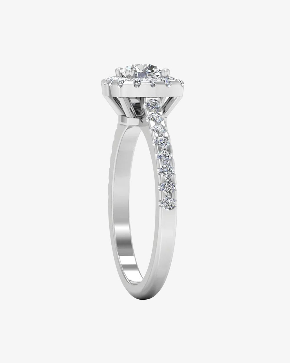 round brilliant rectangle halo moissanite engagement ring icecartel side
