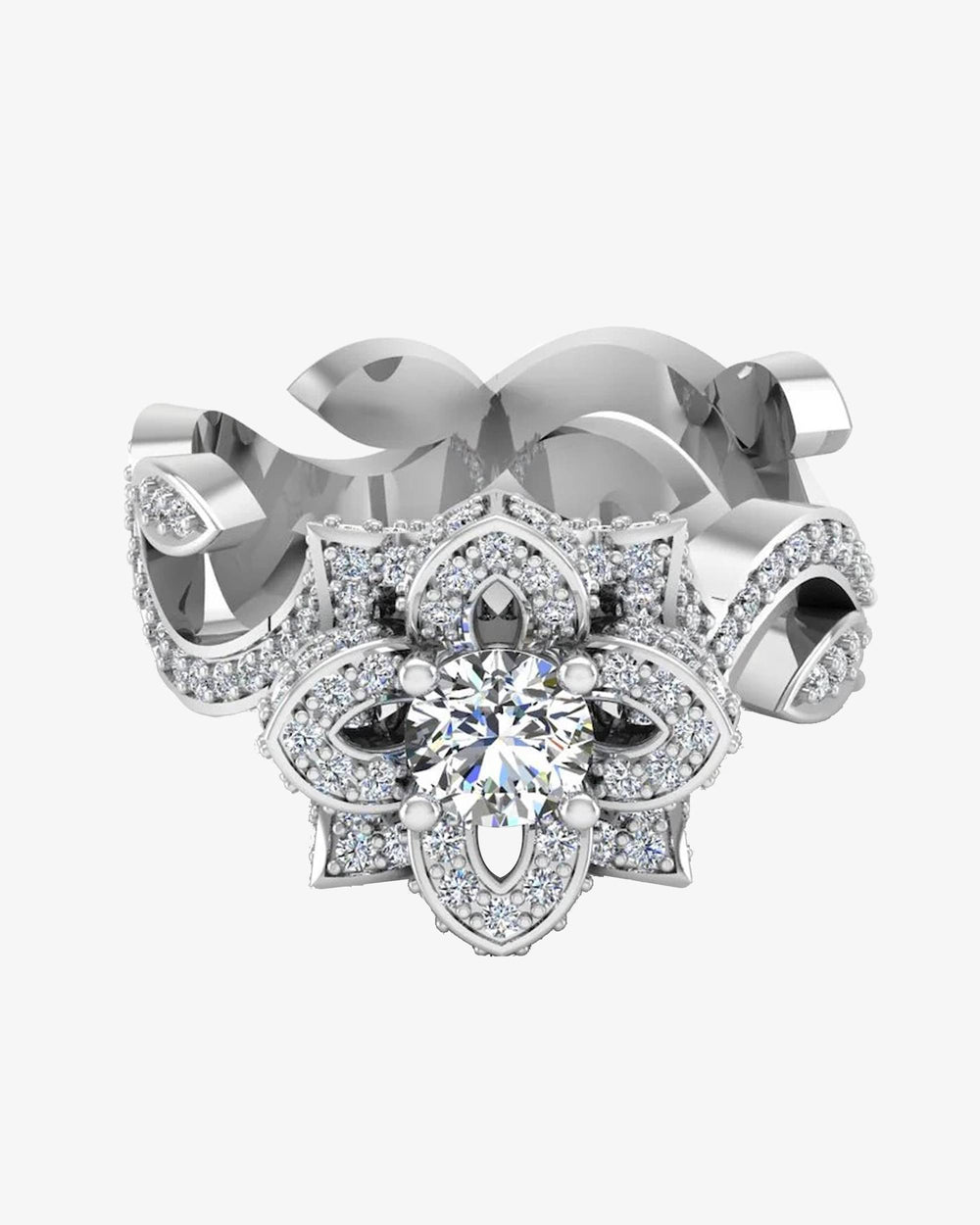 round floral antique moissanite engagement ring icecartel horizontal