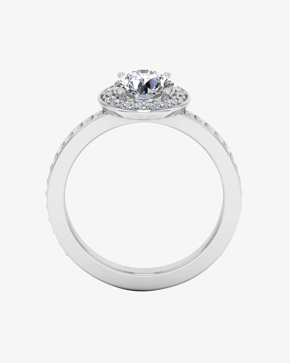 round halo channel set moissanite engagement ring icecartel o