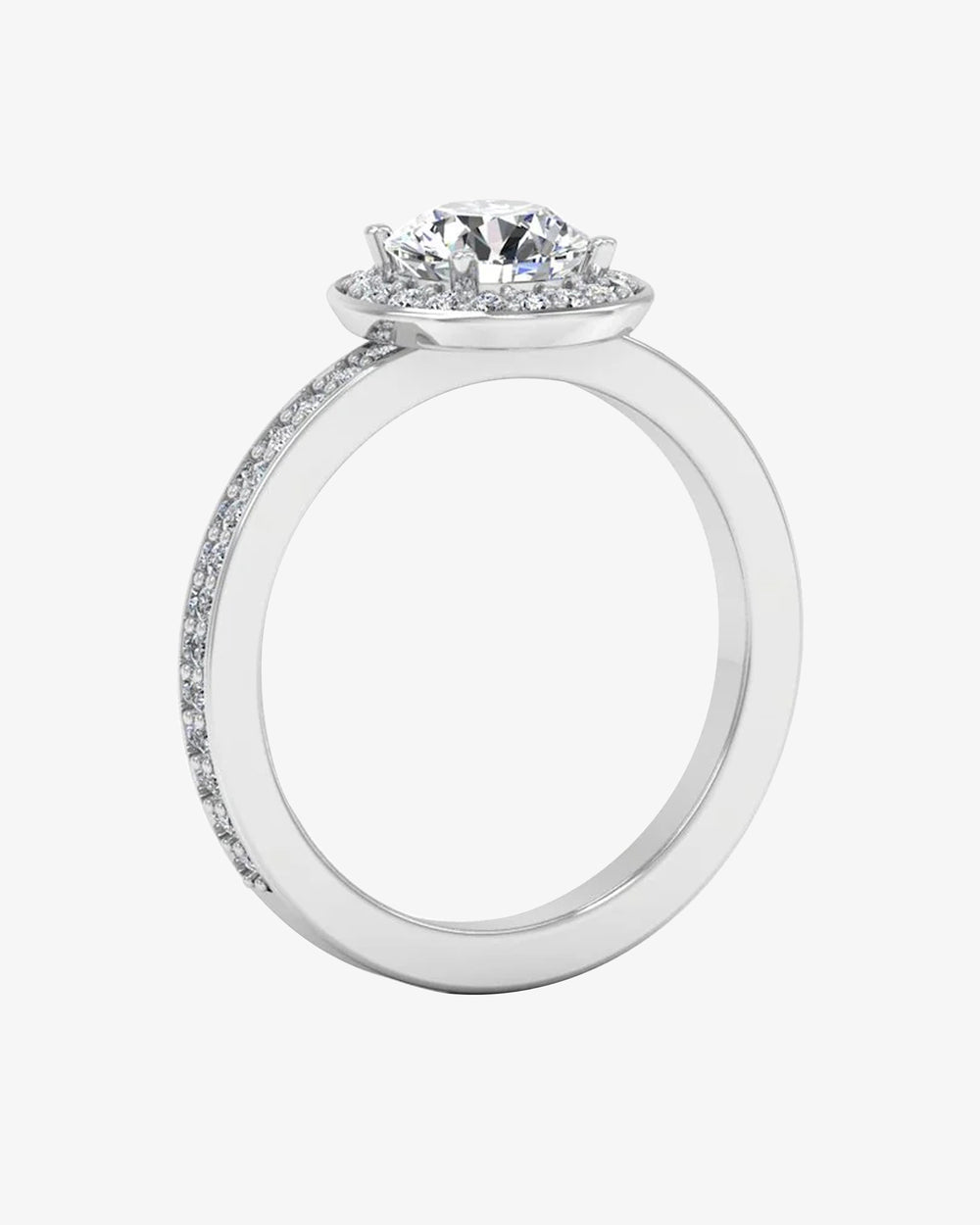 round halo channel set moissanite engagement ring icecartel side