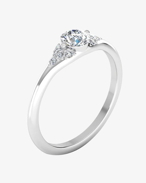 Round Moissanite Engagement Ring