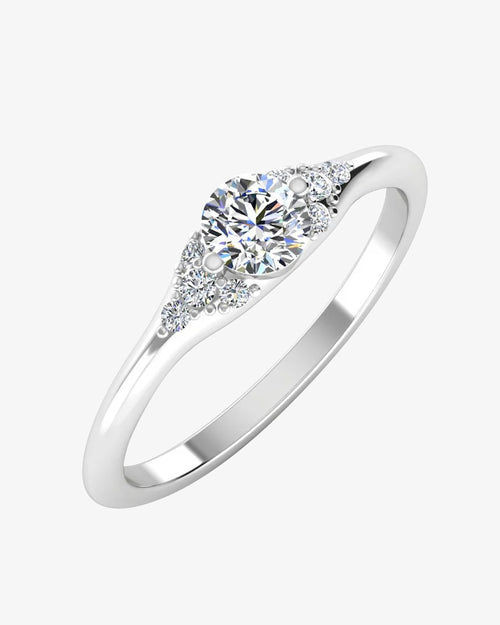 Round Moissanite Engagement Ring