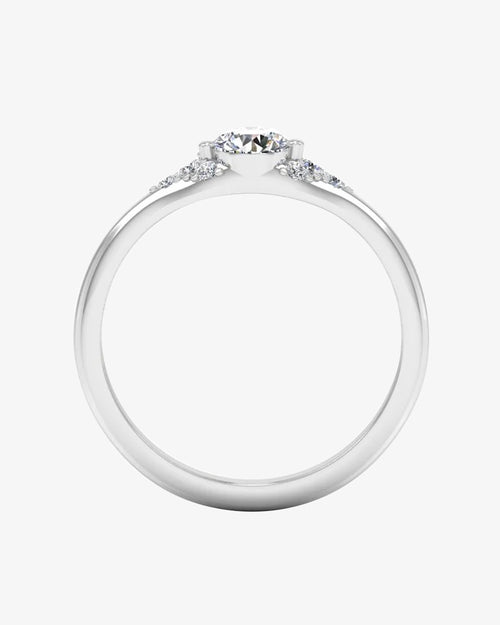 Round Moissanite Engagement Ring