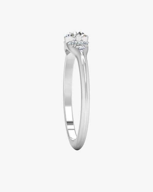 Round Moissanite Engagement Ring