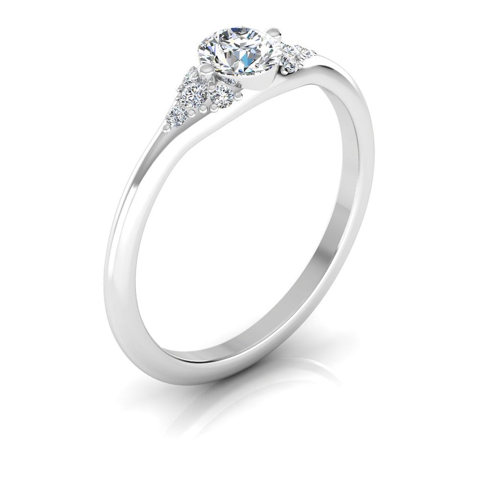 Round Moissanite Engagement Ring top 2