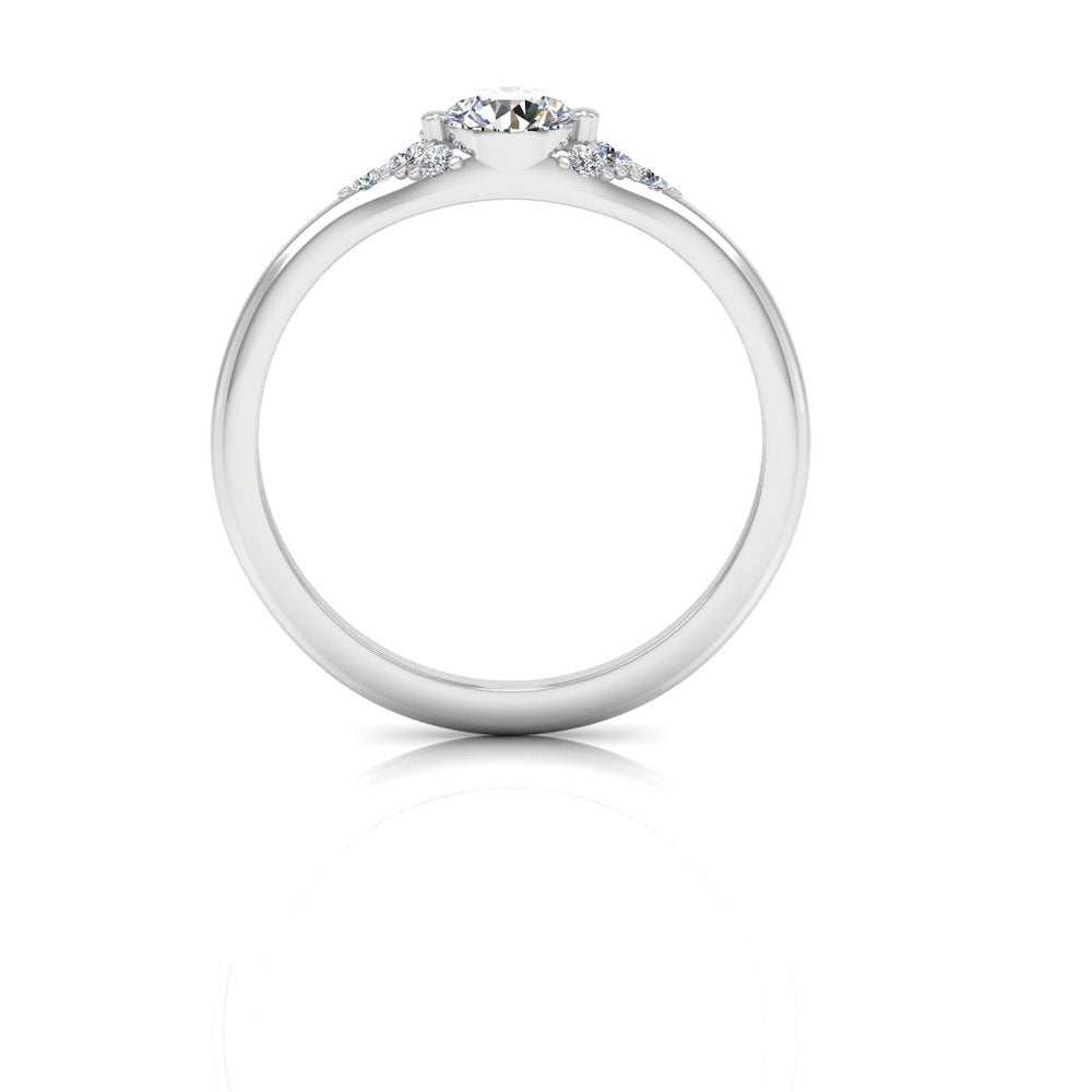 Round Moissanite Engagement Ring