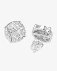 round prong moissanite earrings 14k gold icecartel main front