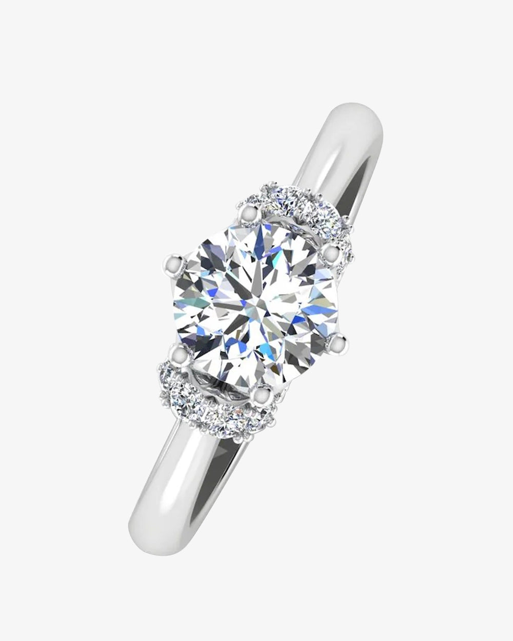 round tulip bezel halo moissanite engagement ring icecartel i