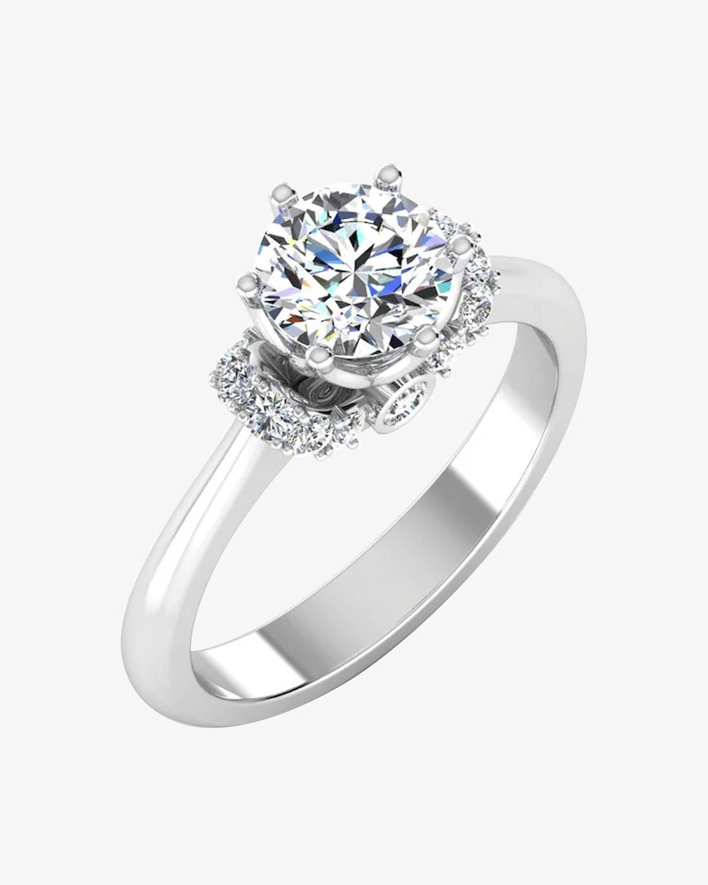 round tulip bezel halo moissanite engagement ring icecartel main
