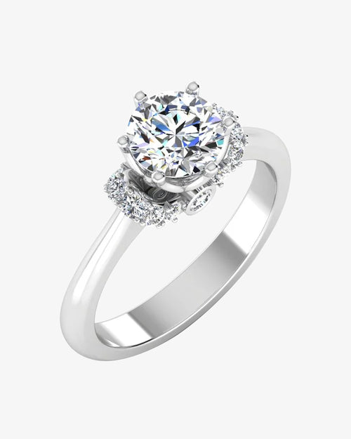 round tulip bezel halo moissanite engagement ring icecartel main