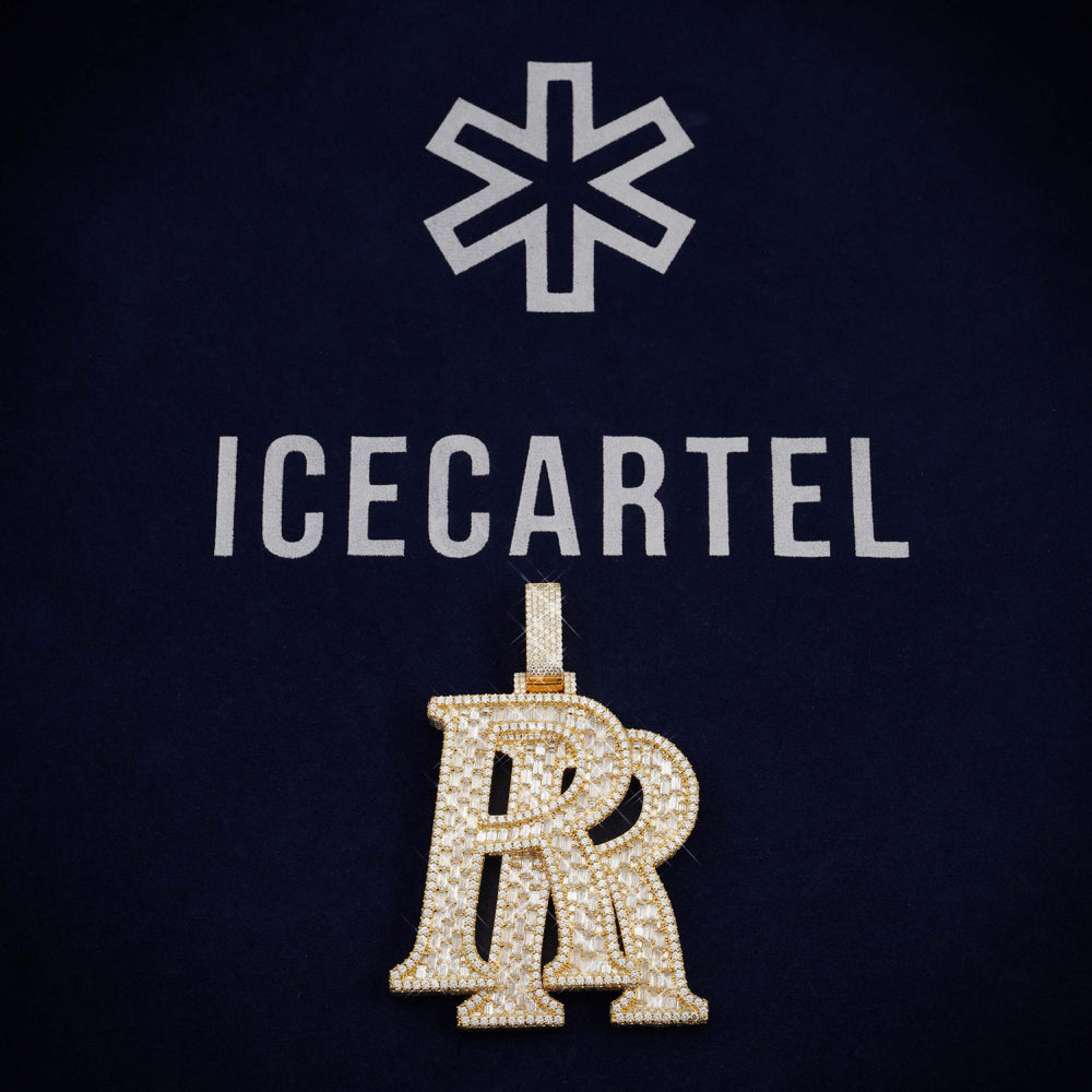 rr custom name moissanite pendant 14k gold icecartel