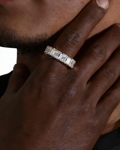 s925 baguette moissanite ring 14k gold icecartel model