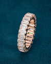 Moissanite Baguette Band Ring 14K Gold - Rose Gold