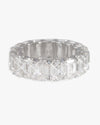 Moissanite Baguette Band Ring 14K Gold - White Gold