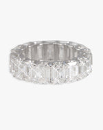 Moissanite Baguette Band Ring 14K Gold - White Gold