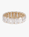 Moissanite Baguette Band Ring 14K Gold - Yellow Gold