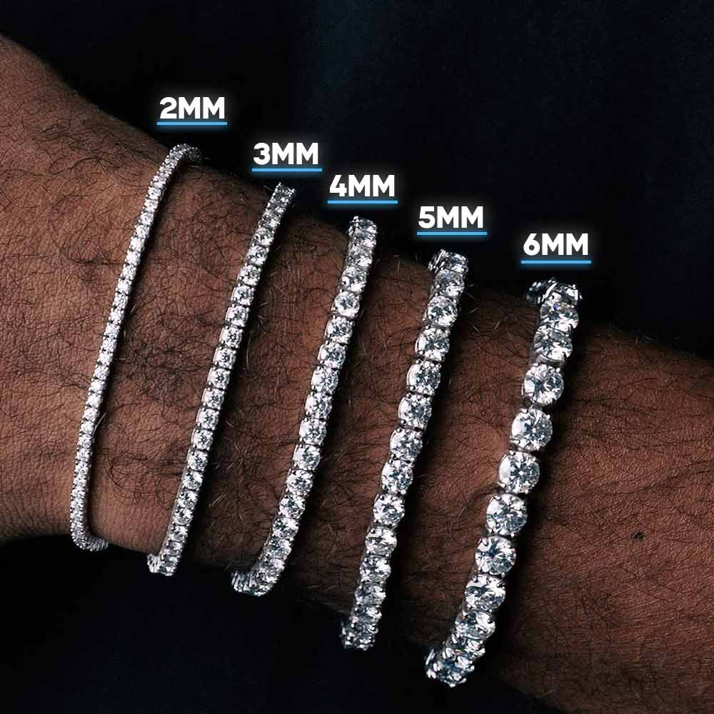 Womens 14k White Gold Stacked Tennis Bracelet Moissanite Fashion Moissanite  Jewelry In 3MM, 4MM Or 5MM Sizes With From Fashion_jewelry888, $30.46