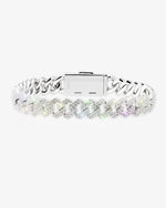 Moissanite Cuban Link Bracelet 14K Gold (ALL SIZES) - White Gold 10MM