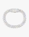 Moissanite Cuban Link Bracelet 14K Gold (ALL SIZES) - White Gold 10MM