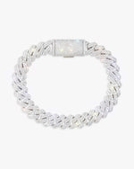 Moissanite Cuban Link Bracelet 14K Gold (ALL SIZES) - White Gold 10MM