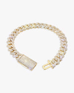 Moissanite Cuban Link Bracelet 14K Gold (ALL SIZES) - Yellow Gold 10MM