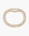 Moissanite Cuban Link Bracelet 14K Gold (ALL SIZES) - Yellow Gold 10MM