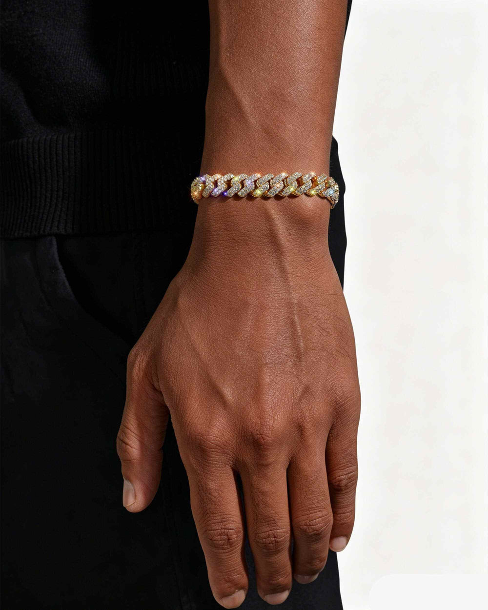 Moissanite Cuban Link Bracelet 14K Gold (ALL SIZES) - Yellow Gold 10MM