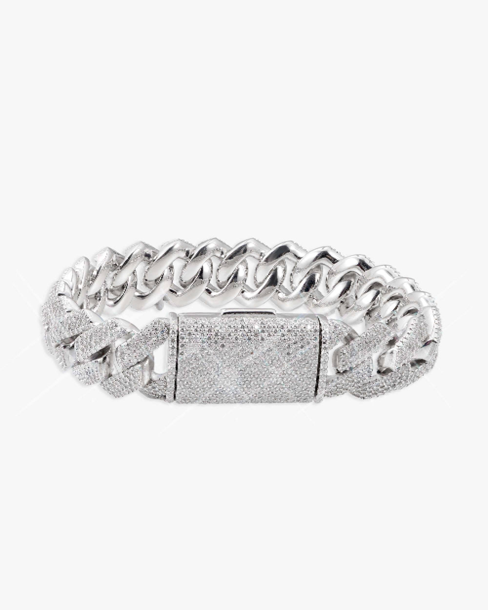 Moissanite Cuban Link Bracelet 14K Gold (ALL SIZES) - 15MM