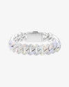 Moissanite Cuban Link Bracelet 14K Gold (ALL SIZES) - White Gold 15MM
