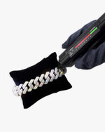 Moissanite Cuban Link Bracelet 14K Gold (ALL SIZES) - White Gold 15MM