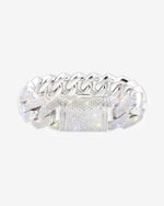 Moissanite Cuban Link Bracelet 14K Gold (ALL SIZES) - White Gold 20MM