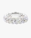 Moissanite Cuban Link Bracelet 14K Gold (ALL SIZES) - White Gold 20MM