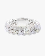Moissanite Cuban Link Bracelet 14K Gold (ALL SIZES) - White Gold 20MM