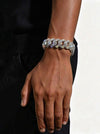 Moissanite Cuban Link Bracelet 14K Gold (ALL SIZES) - White Gold 20MM