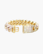 Moissanite Cuban Link Bracelet 14K Gold (ALL SIZES) - Yellow Gold 20MM