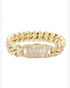 Moissanite Cuban Link Bracelet 14K Gold (ALL SIZES) - Yellow Gold 15MM