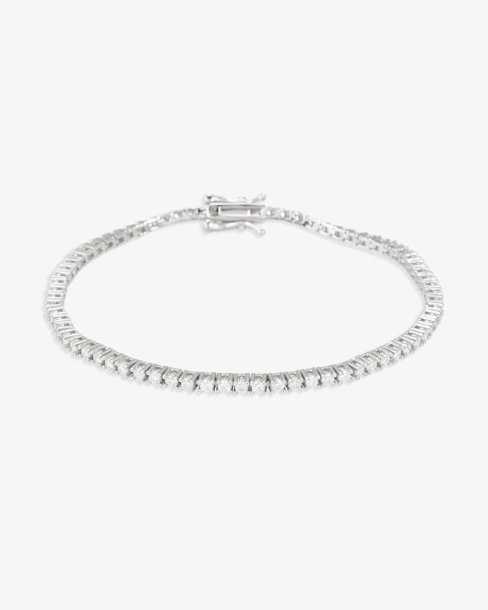 Moissanite Tennis Bracelet 14K Gold (ALL SIZES) - White Gold 2MM