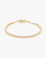 Moissanite Tennis Bracelet 14K Gold (ALL SIZES) - Yellow Gold 2MM