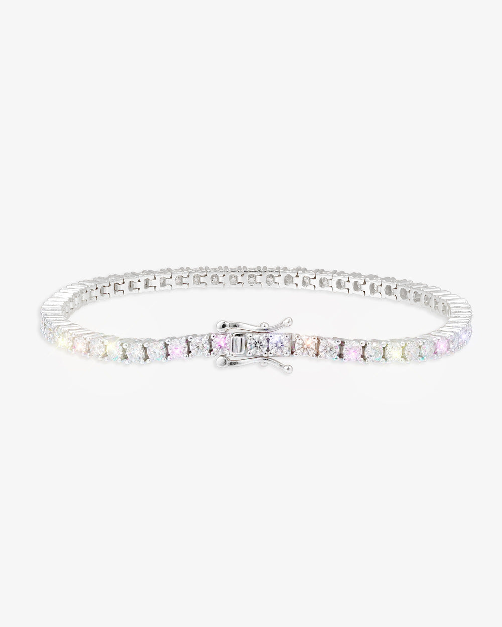 Moissanite Tennis Bracelet 14K Gold (ALL SIZES) - White Gold 3MM