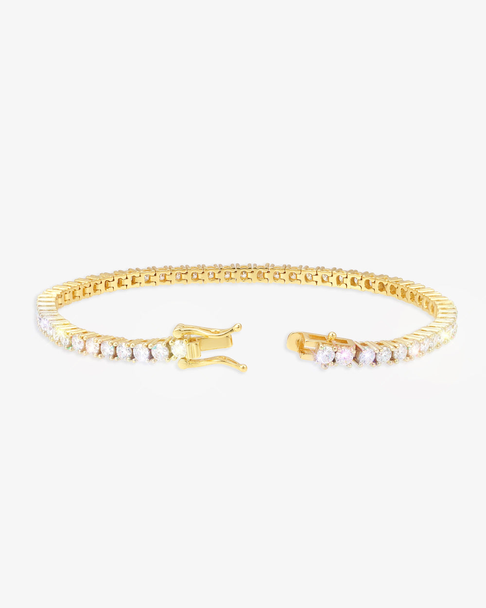 Moissanite Tennis Bracelet 14K Gold (ALL SIZES) - Yellow Gold 3MM